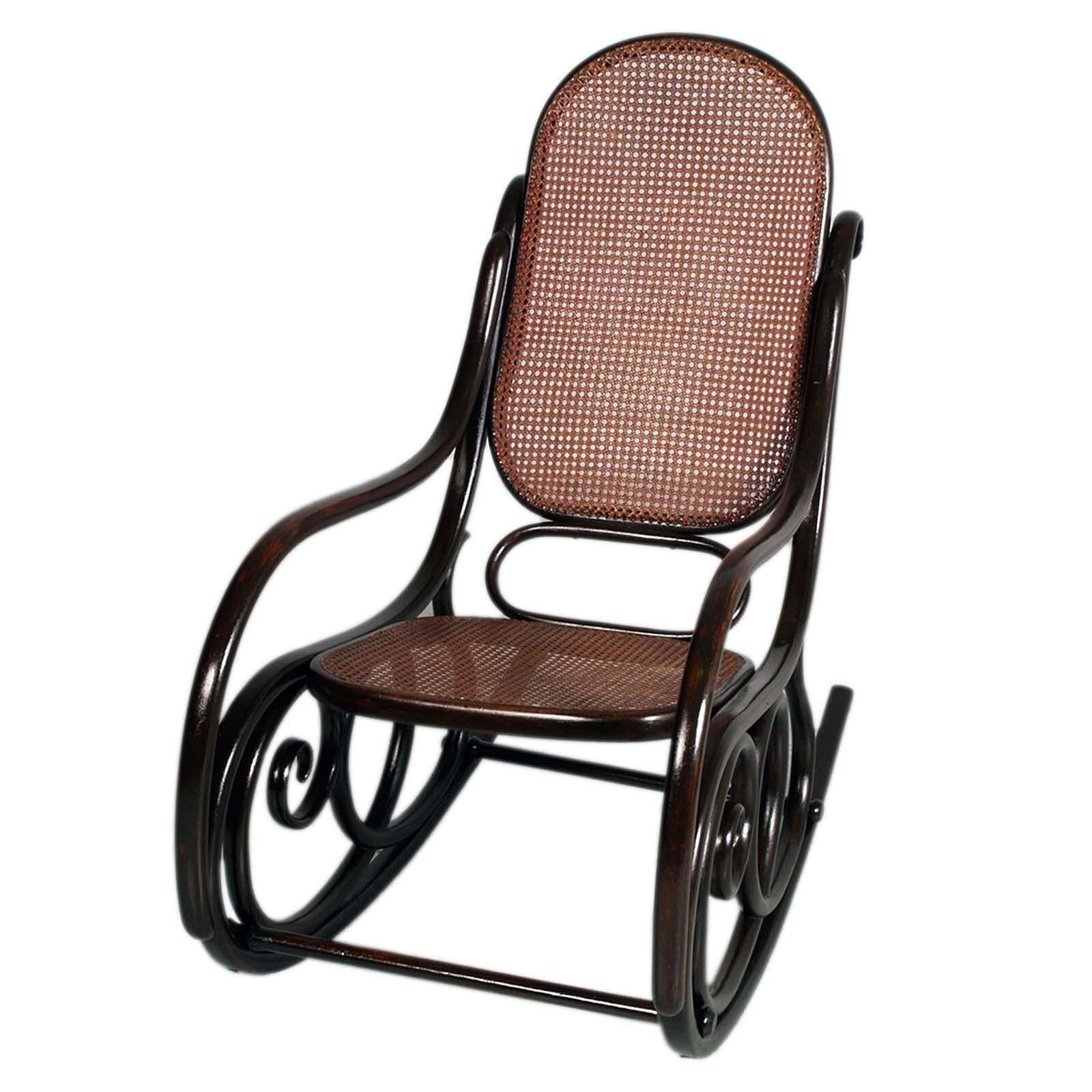 Art Nouveau Beech And Woven Rocking Chair By Jacob & Josef Kohn, 1910 Circa photo for sale
