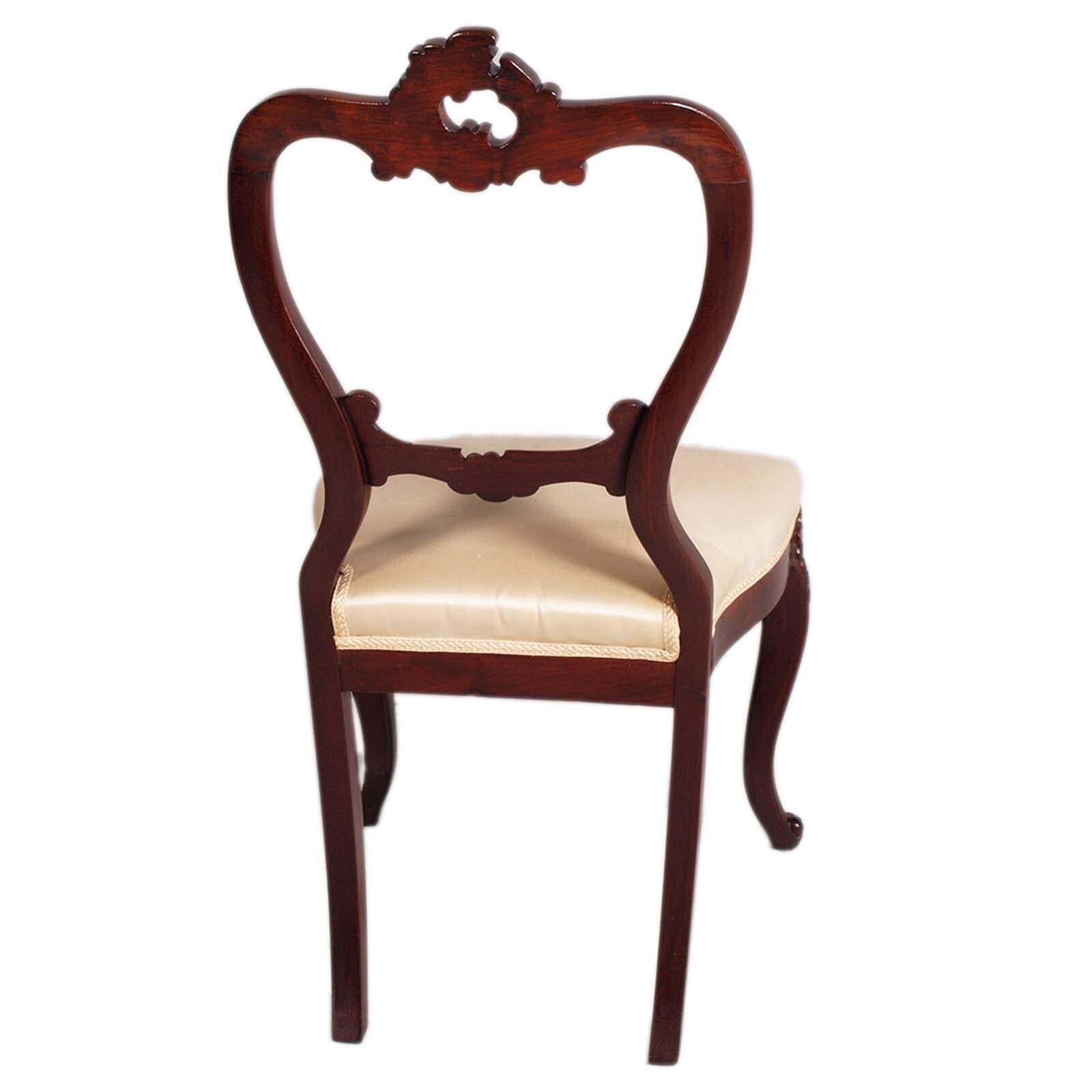 19th Century French Mahogany Table Empire Style With Louis Philippe Four Chairs photo vinterior