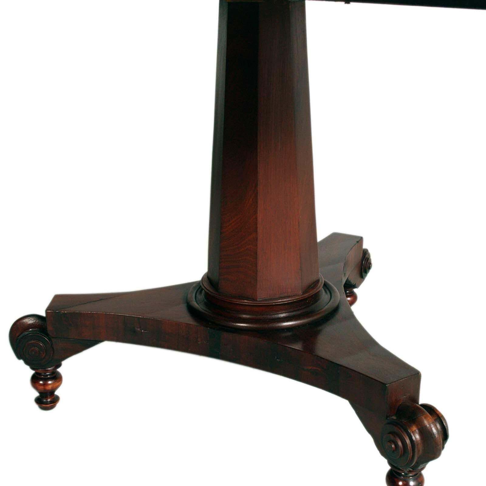 photo furniture 19th Century French Mahogany Table Empire Style With Louis Philippe Four Chairs