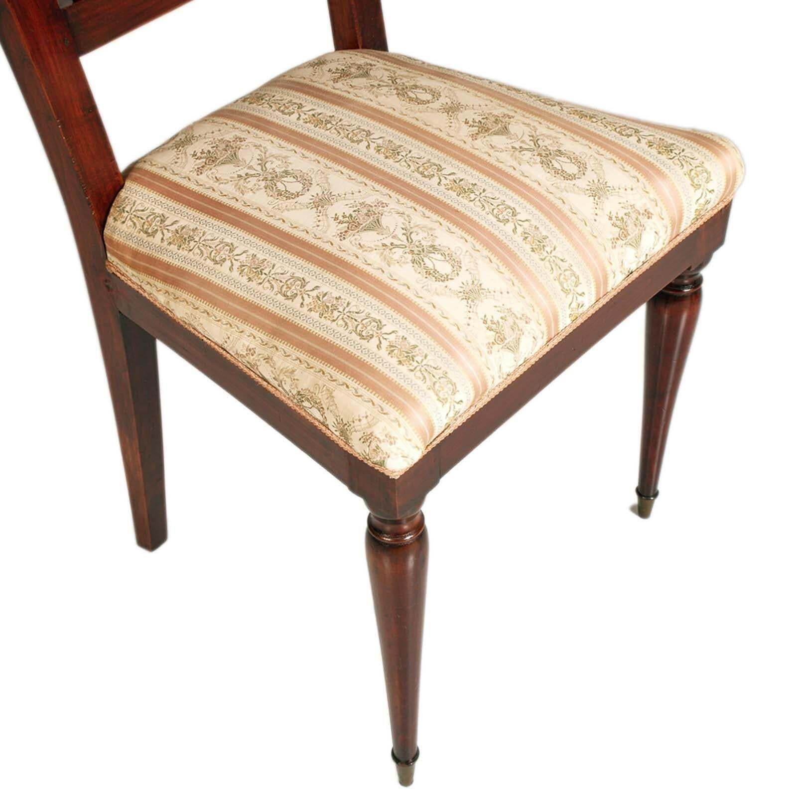 Eight French Gothic Style Chairs , Mahogany 1940s , Charles Dudouyt Attributed photo vintage