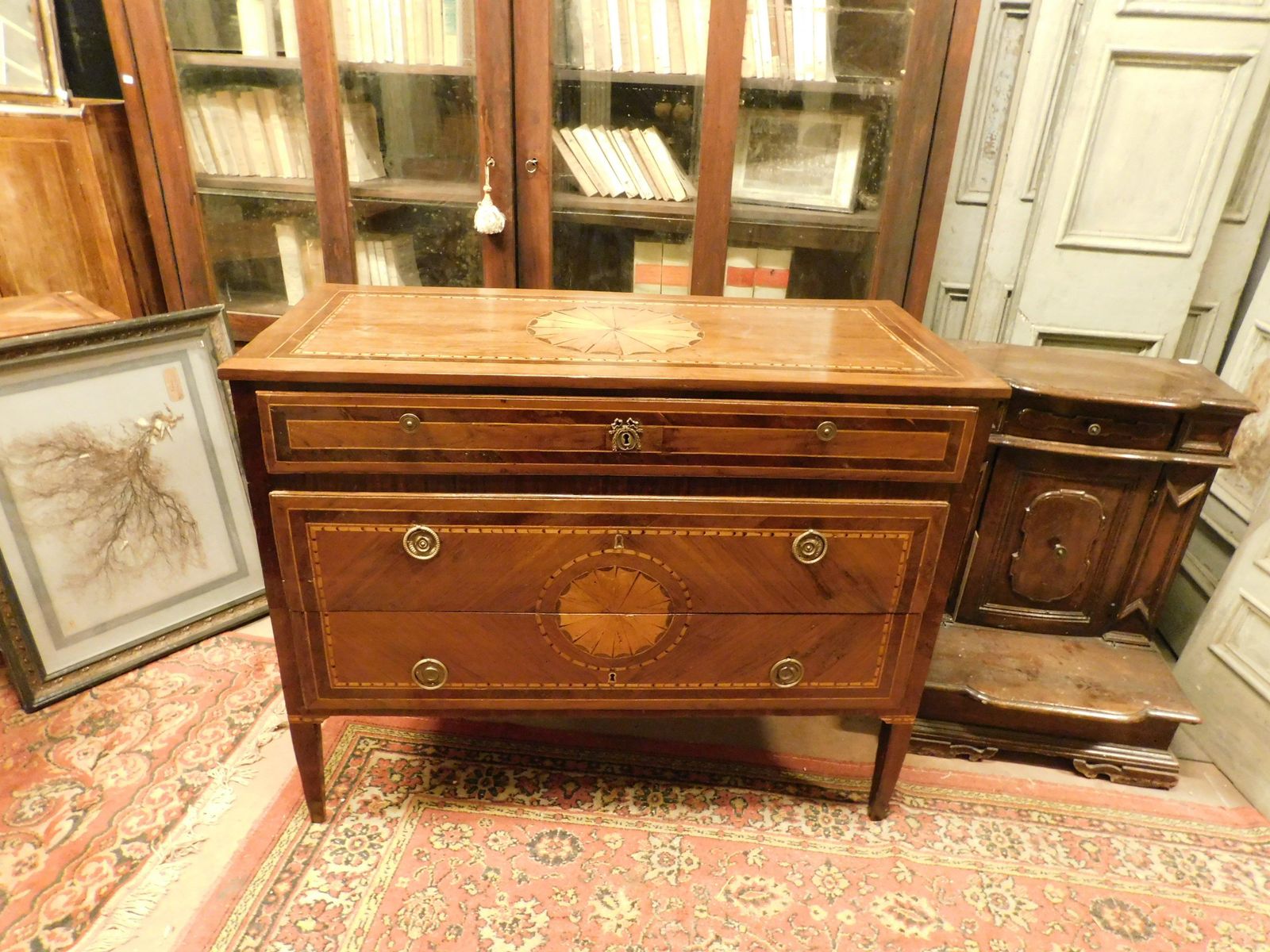 Louis XVI Chest Of Drawers, Veneered And Inlaid Chest Of Drawers, Italy photo 3899.0