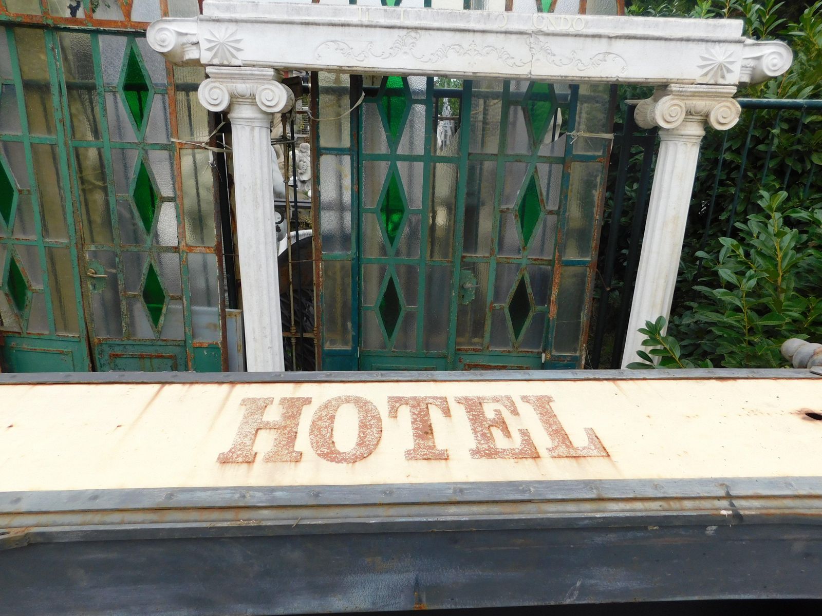 Home Fixtures Old Hotel Entrance Canopy In Wrought Iron And Cast Iron, Italy photo
