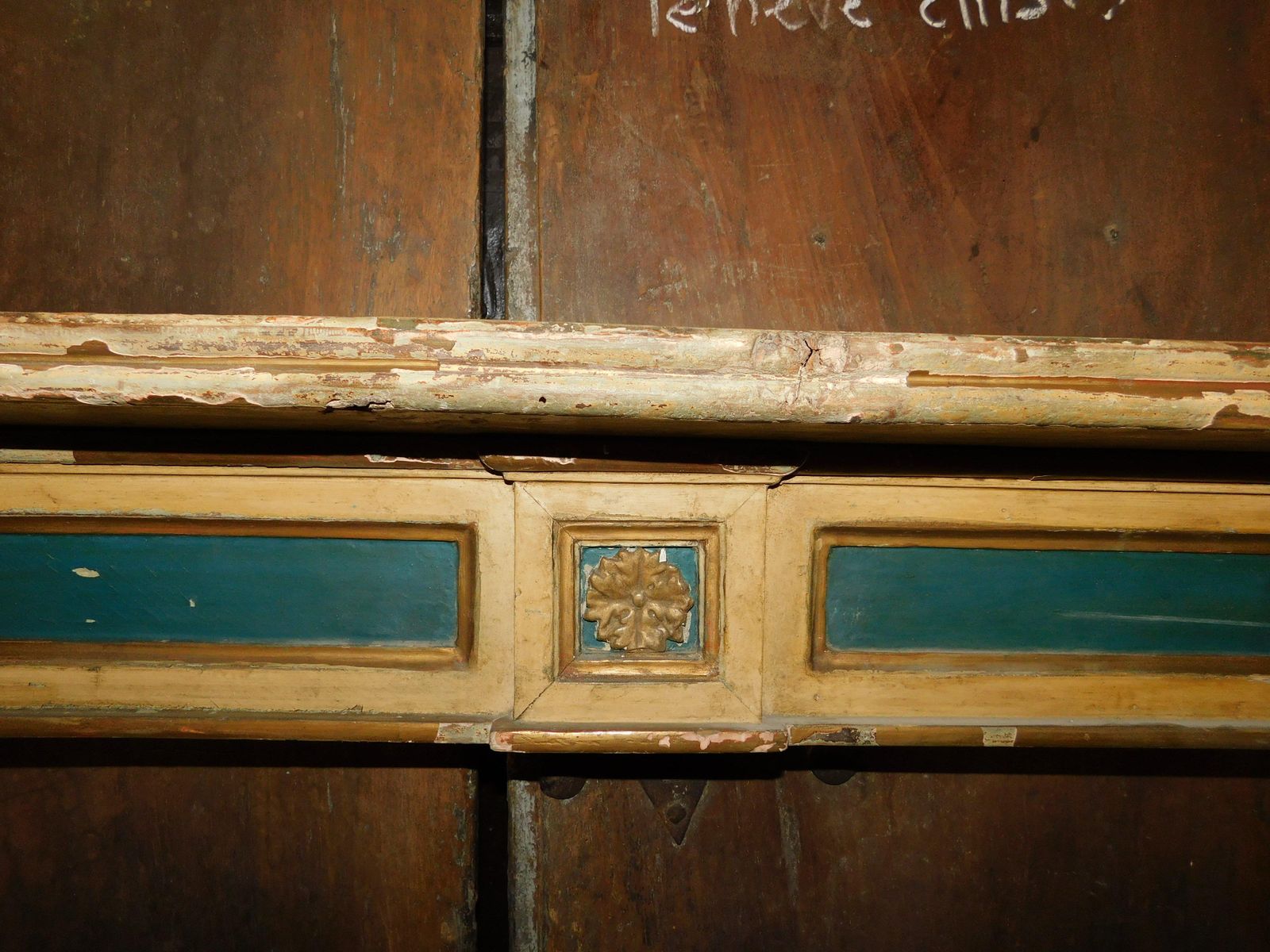 Lacquered And Carved Wooden Fireplace Mantel, Italy photo vinterior