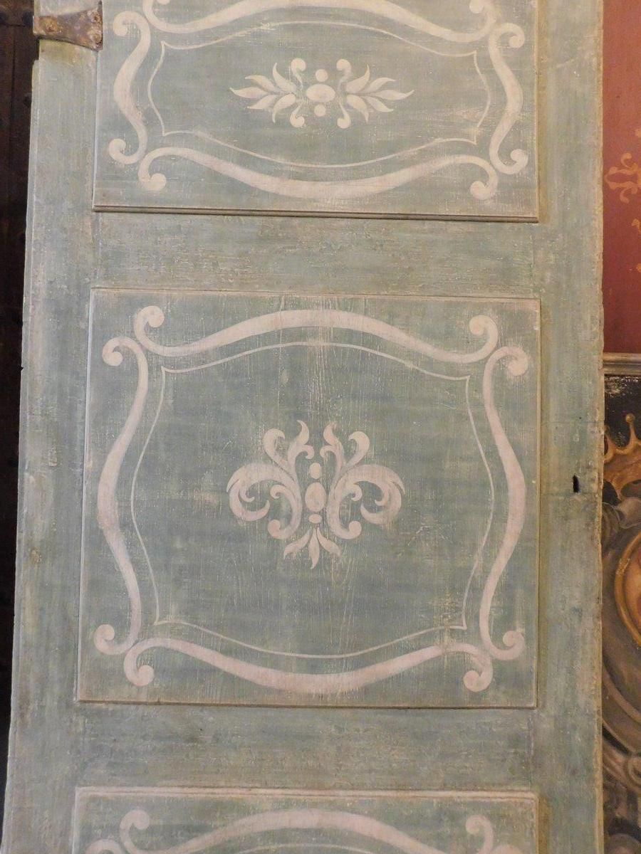 Home Fixtures Set Of 2 Big Interior Doors, Richly Painted With Frame And Overdoor, Italy photo