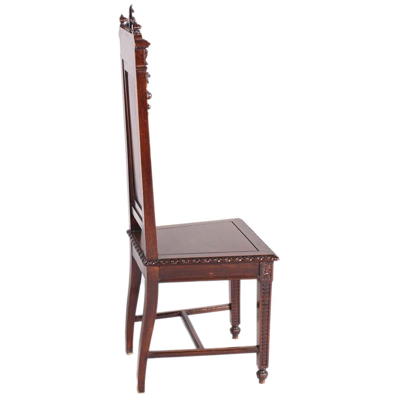Early 20th Century Pair Eclectic Venice Chairs In Walnut By Testolini Frères photo for sale