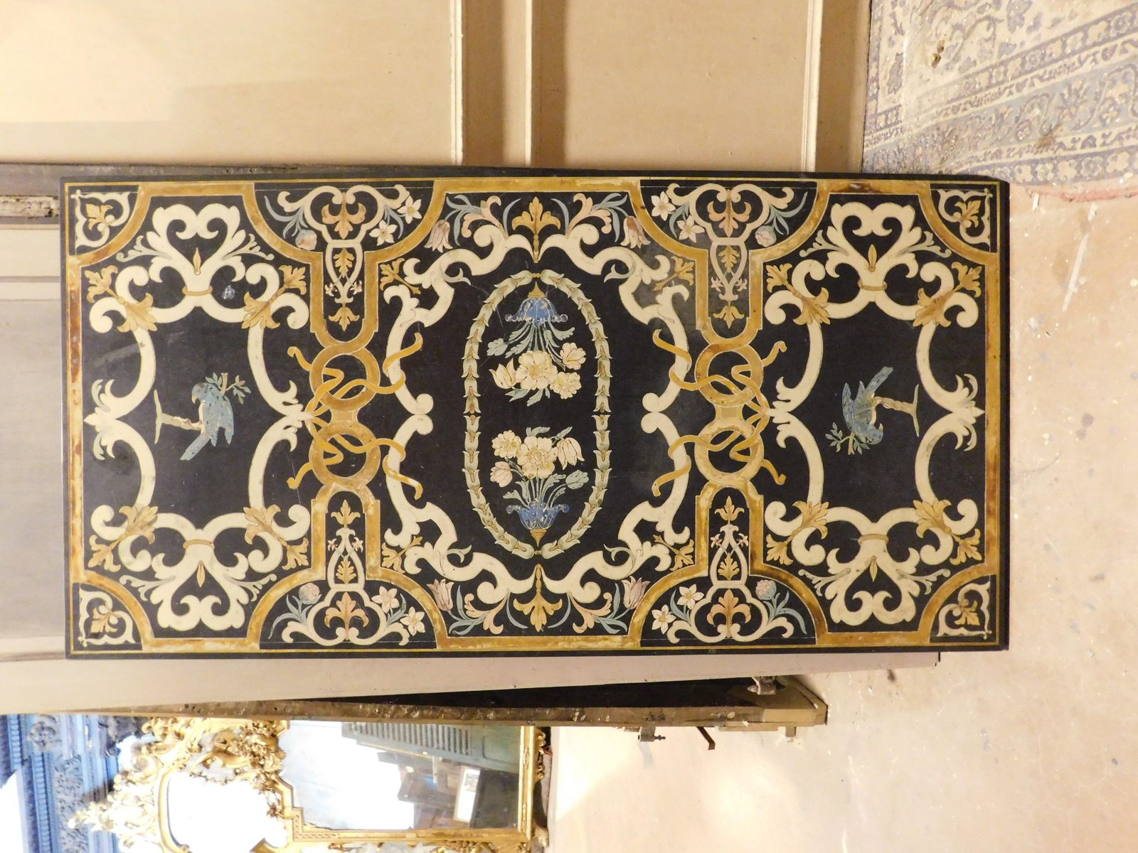 Inlaid Panel In Scaiola, Table Top With Rich Inlays, Rome Italy photo Furniture