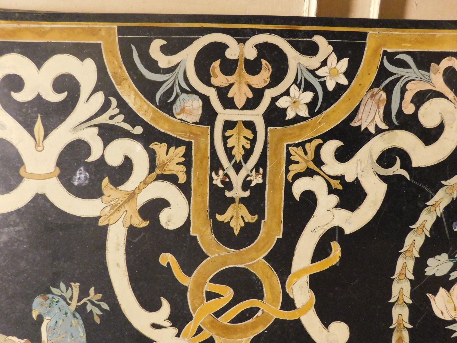 Inlaid Panel In Scaiola, Table Top With Rich Inlays, Rome Italy photo buy
