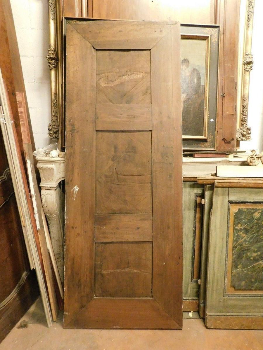 photo furniture Entrance Door, Carved And Lacquered Walnut Door, Italy