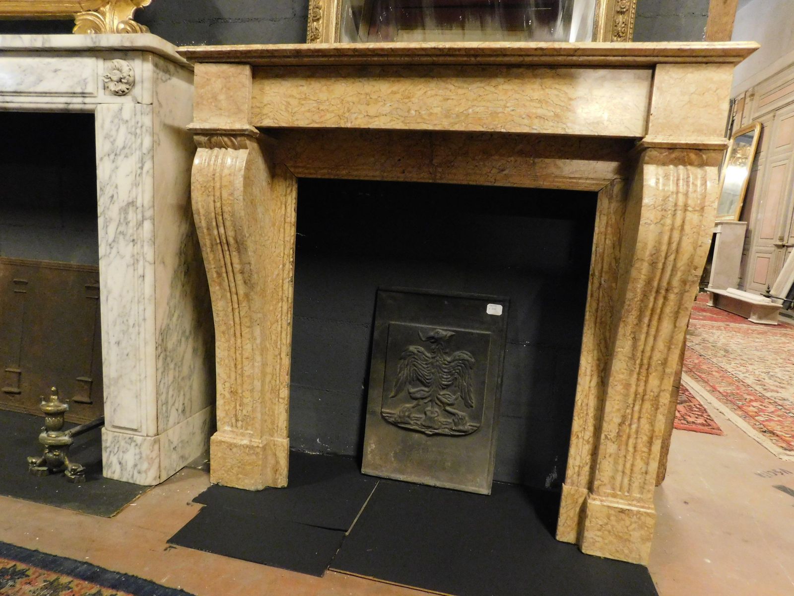 Mantle Fireplace In Yellow Marble Royal Of Verona, Italy photo furniture