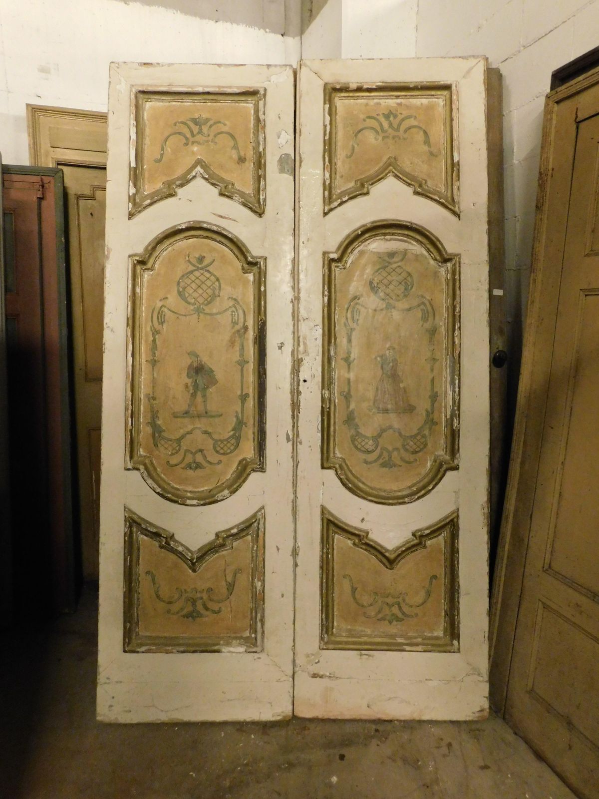 Double Leaf Door, Painted And Lacquered, From Naples, Italy photo furniture