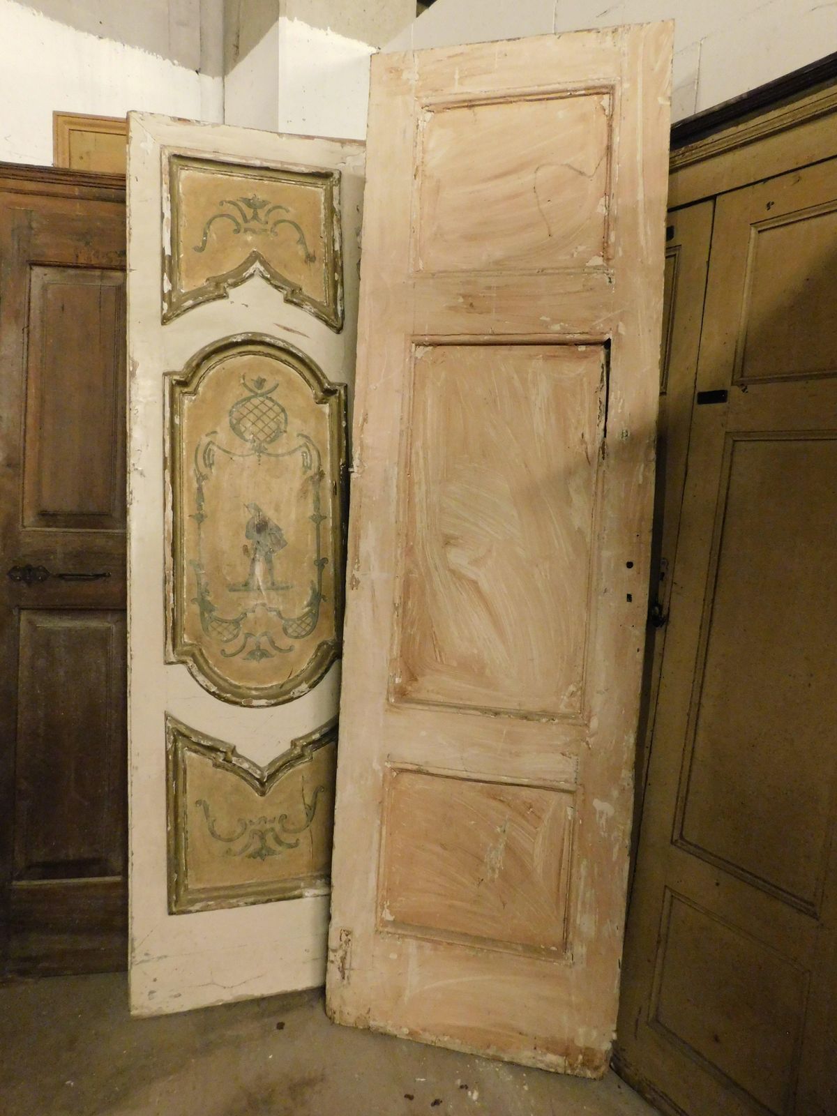 Double Leaf Door, Painted And Lacquered, From Naples, Italy photo Home Fixtures