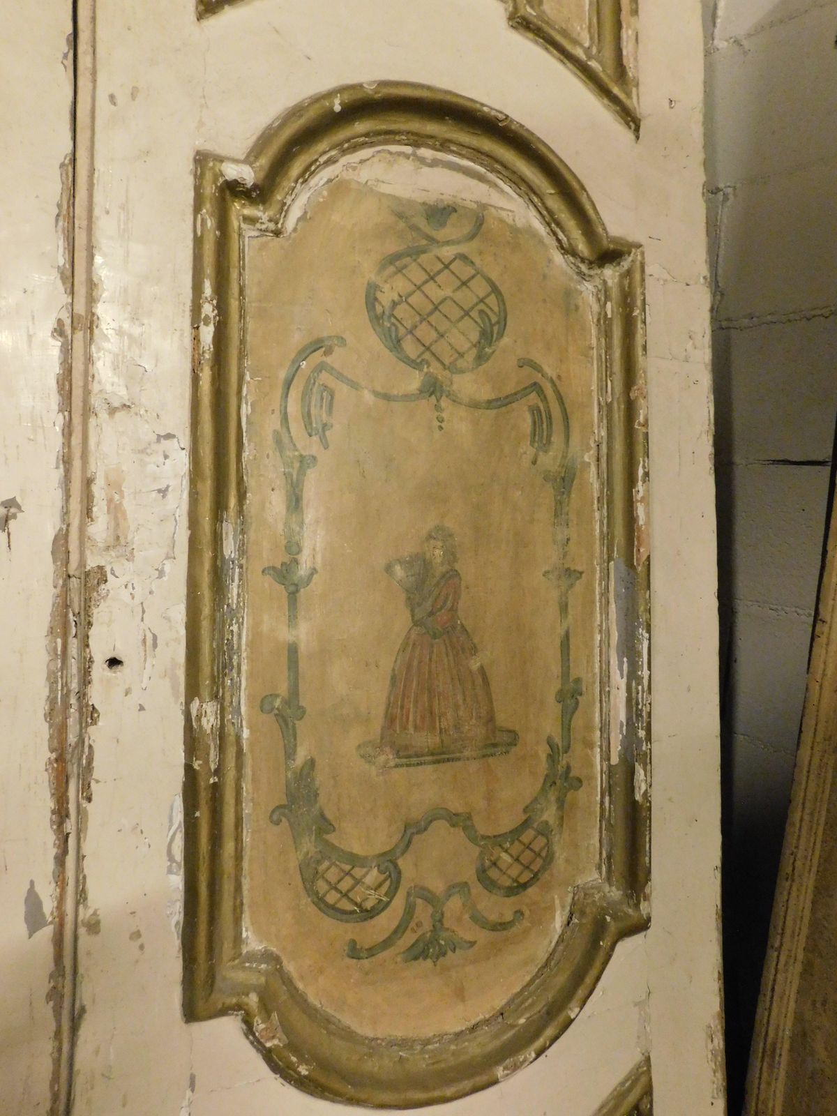 Home Fixtures Double Leaf Door, Painted And Lacquered, From Naples, Italy photo