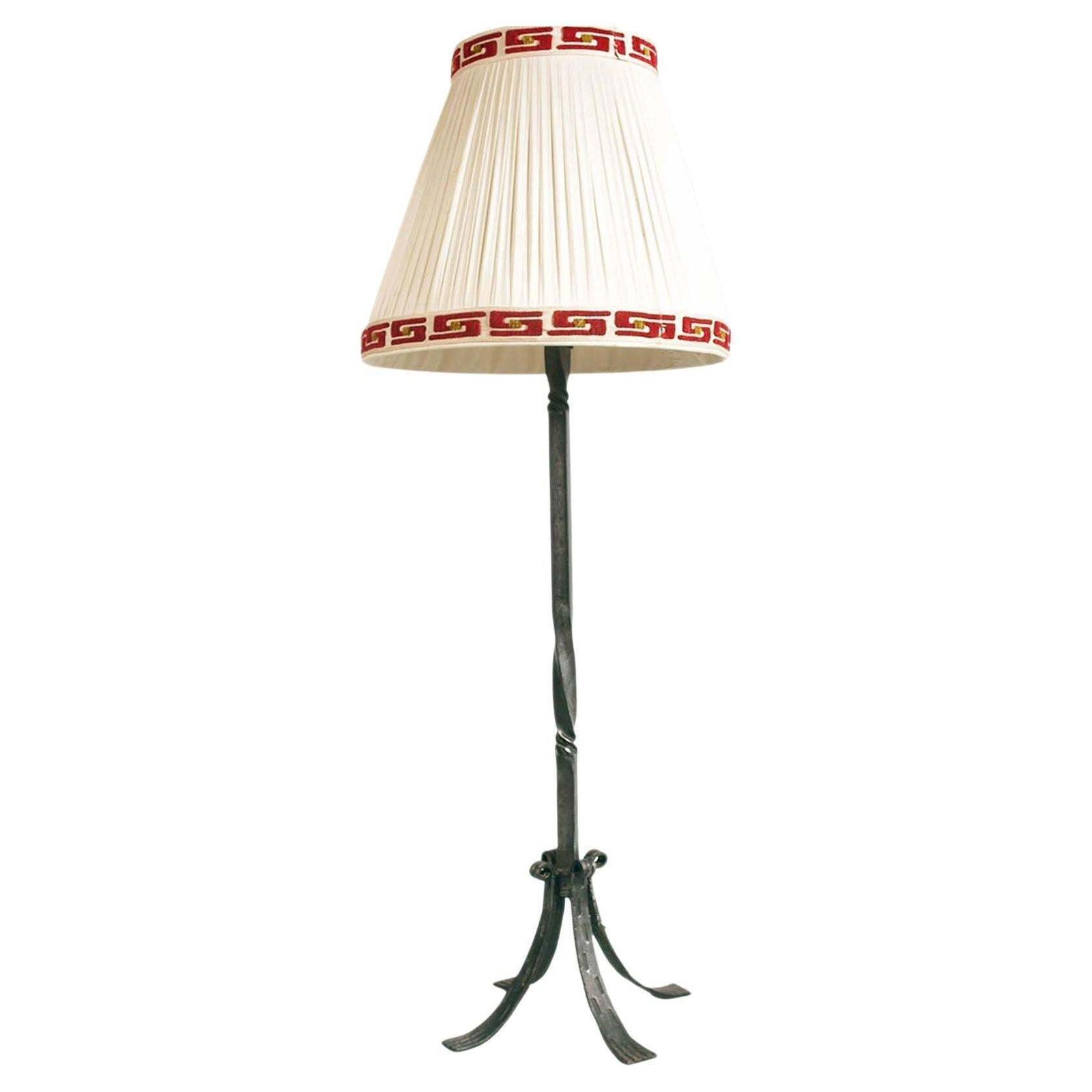 Lampada Da Pavimento In Ferro Battuto , Tirolo Anno 1938