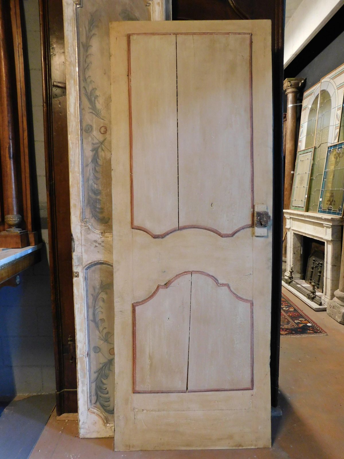 photo furniture Interior Wooden Door Painted With Landscapes, Italy
