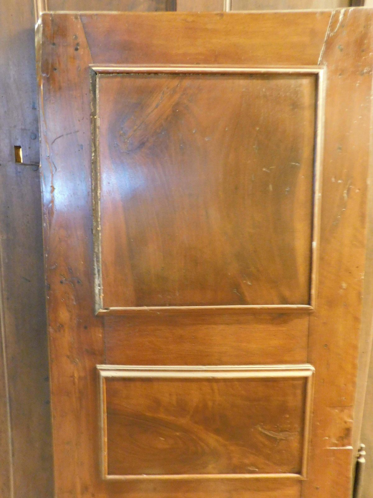 1681.0 Door, Walnut Panel, Richly Inlaid In Light Wood, Italy photo