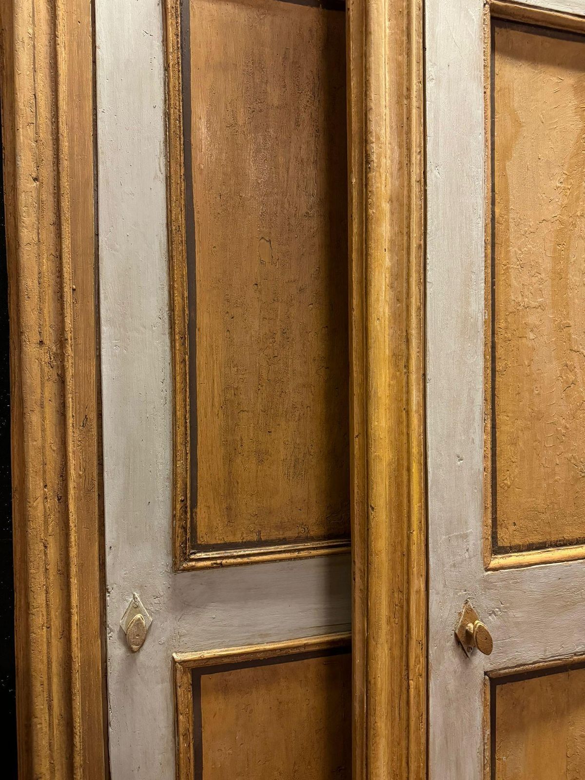 Set Of 3 Internal Doors In Lacquered Wood With Frame, Italy photo buy