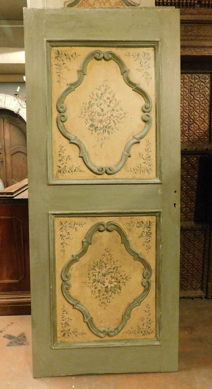 No. 3 Interior Doors, In Richly Painted Wood, Single Leaf, Italy photo furniture