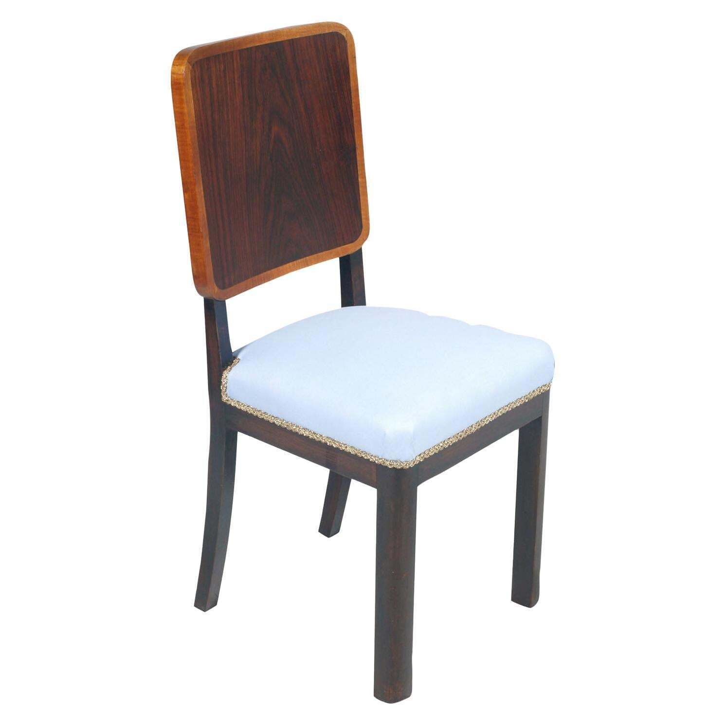 1930s Art Deco Italian Side Chair By Borsani, Atelier Di Varedo New Upholstered