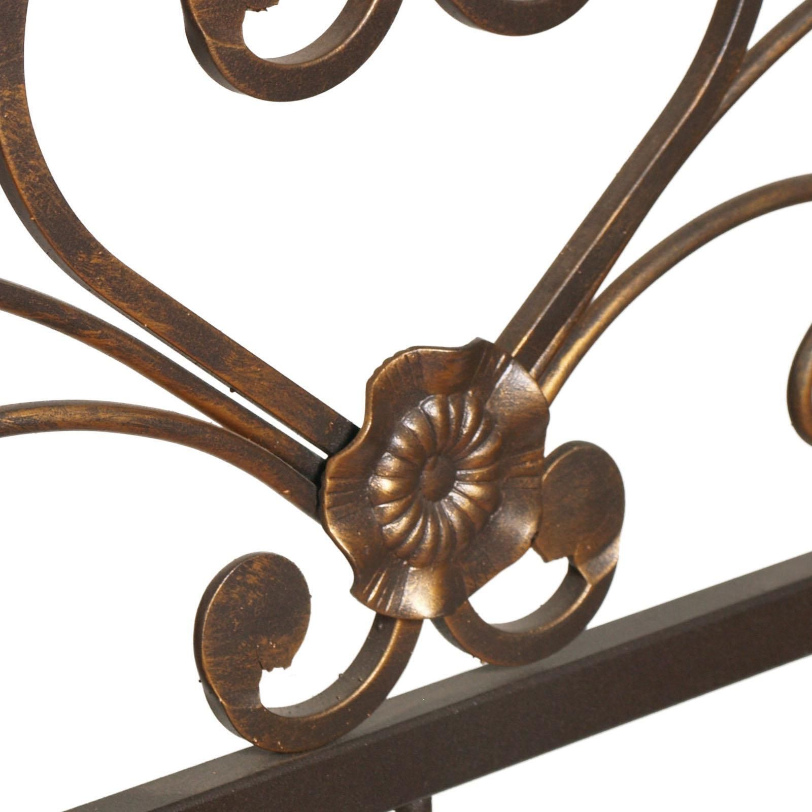 1960s Italian Art Nouveau Single Bed In Painted Wrought Iron, Golden Parts photo vinterior