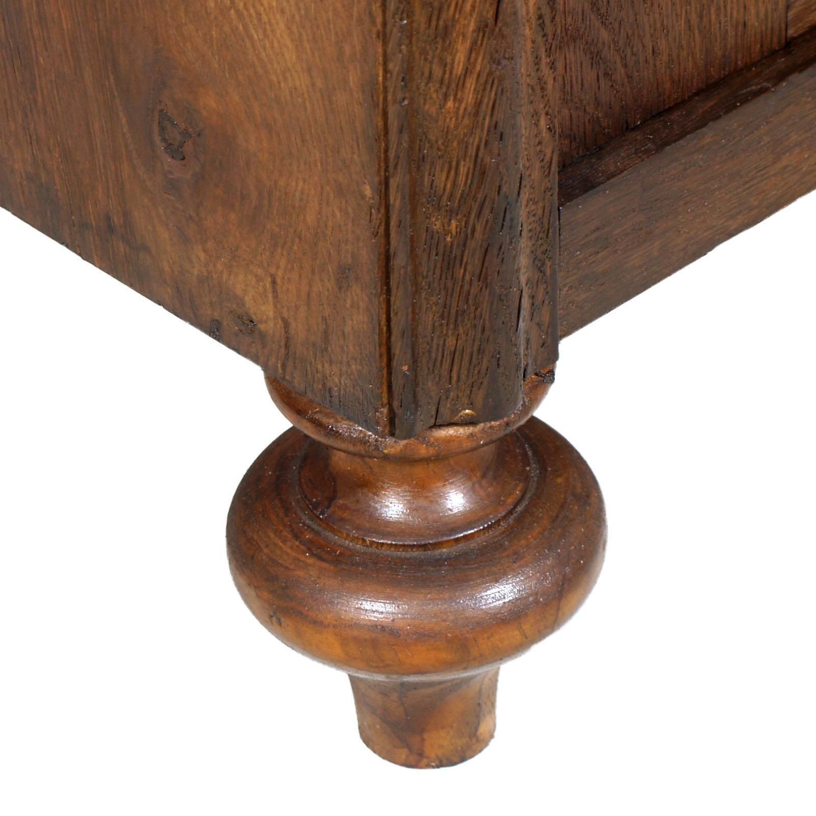 19th Century From Vienna Neoclassic Wardrobe Closet In Massive Oak Wax Polished photo vintage