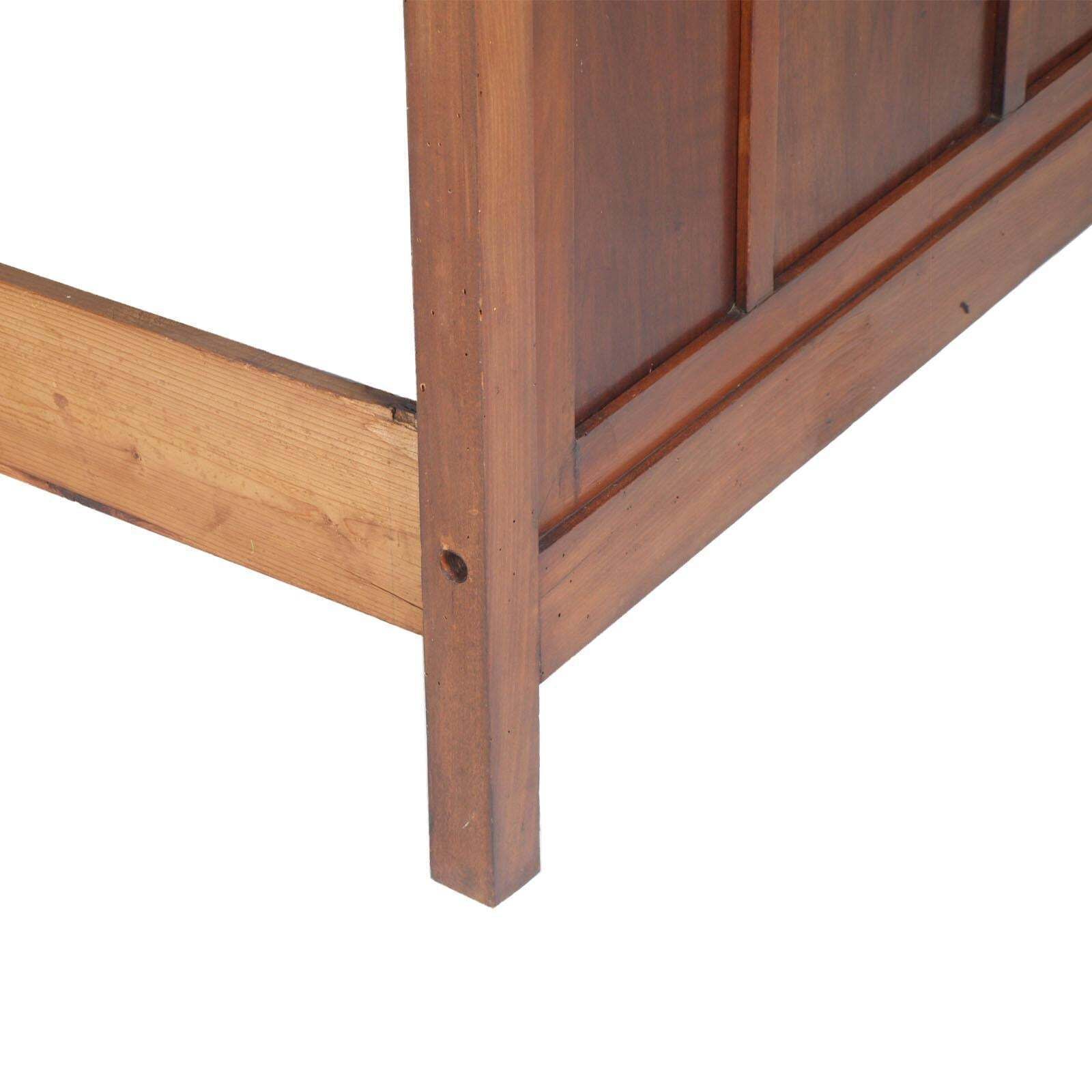 photo vinterior Antique Double Twin Bed, Art Nouveau, In Hand Carved Cherry Wood, Wax Polished