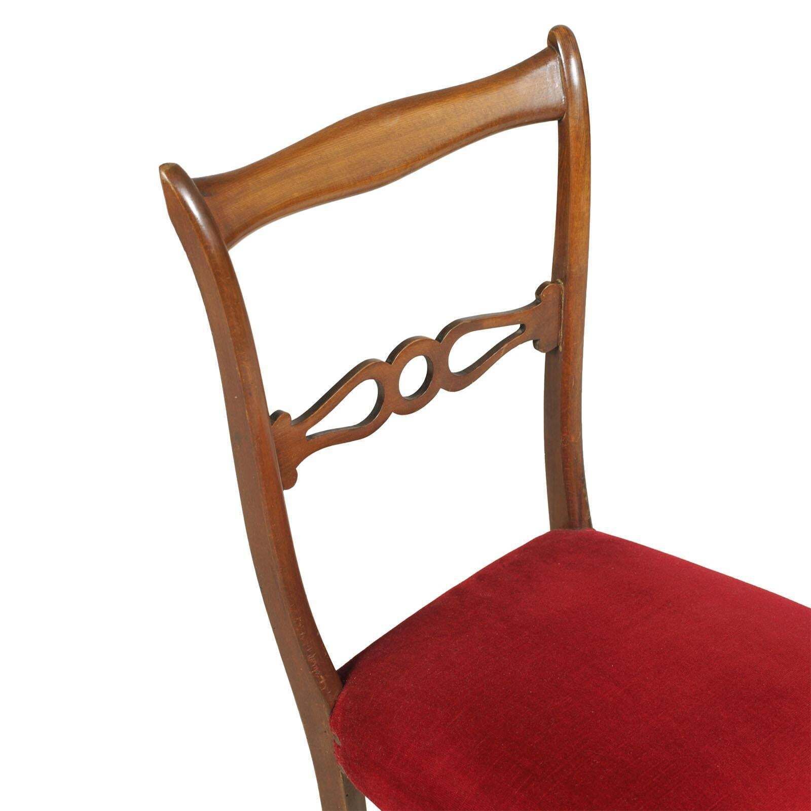Pair Of The 1950s Lacquered Walnut Side Chairs Melchiorre Bega Attributed photo for sale