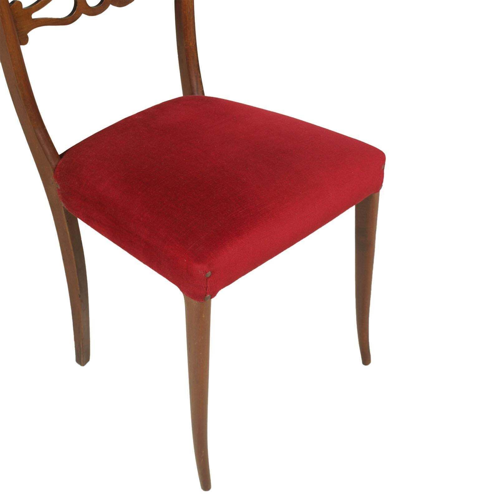 Pair Of The 1950s Lacquered Walnut Side Chairs Melchiorre Bega Attributed photo Furniture