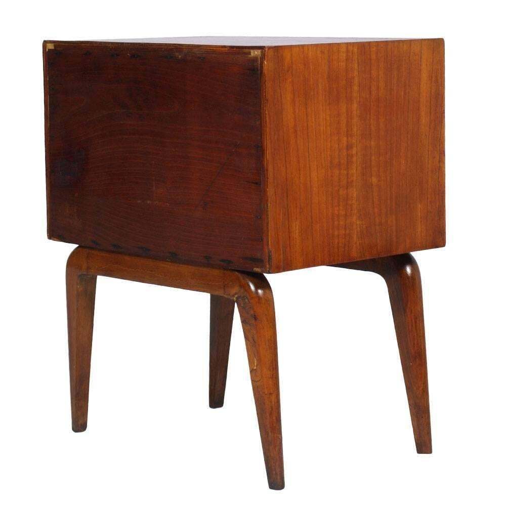1940s Mid Century Nightstand, Bedside Table, Cherrywood Gio Ponti Attributable photo Furniture