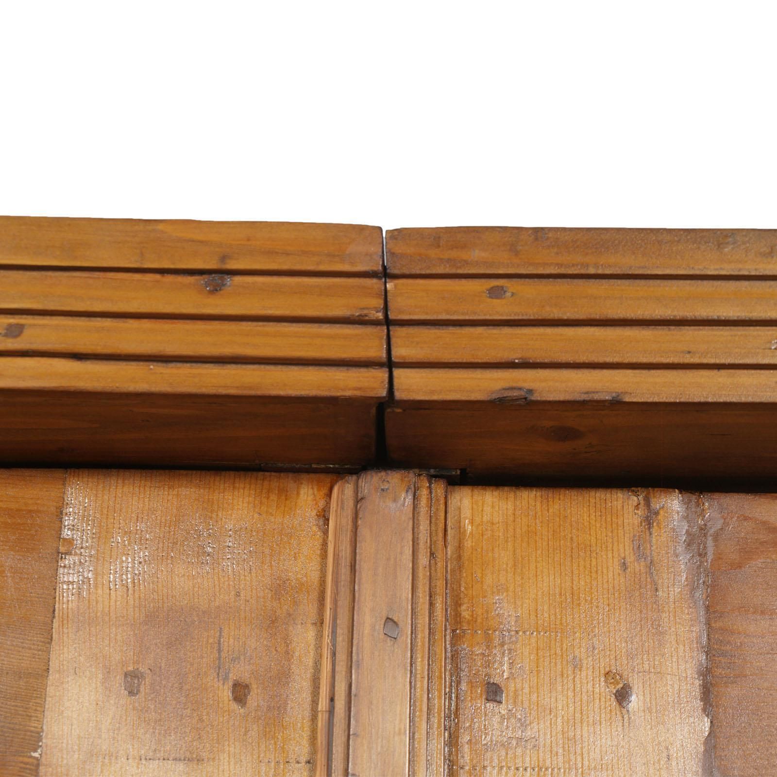 photo buy Austrian 18th Century Empire Style Two Doors Larch Wood Armoire Wardrobe Cabinet