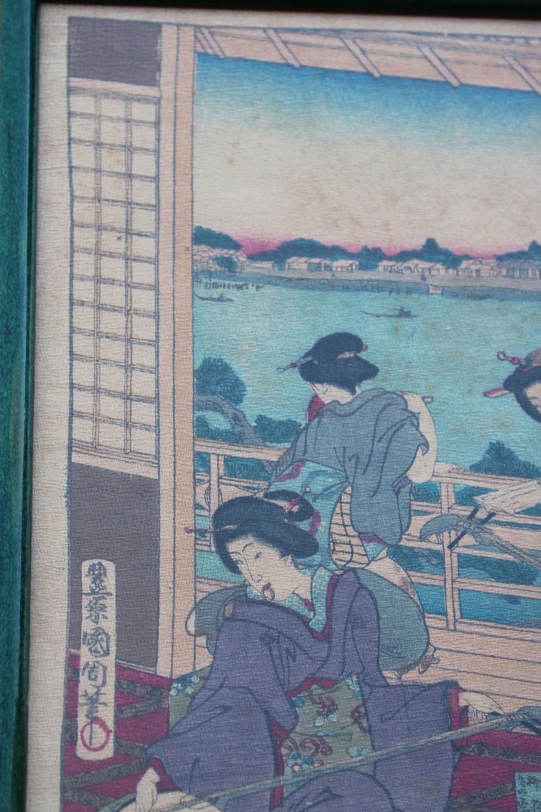 Print Toyohara Chikanobu Japan Woodcut 1880 photo vintage