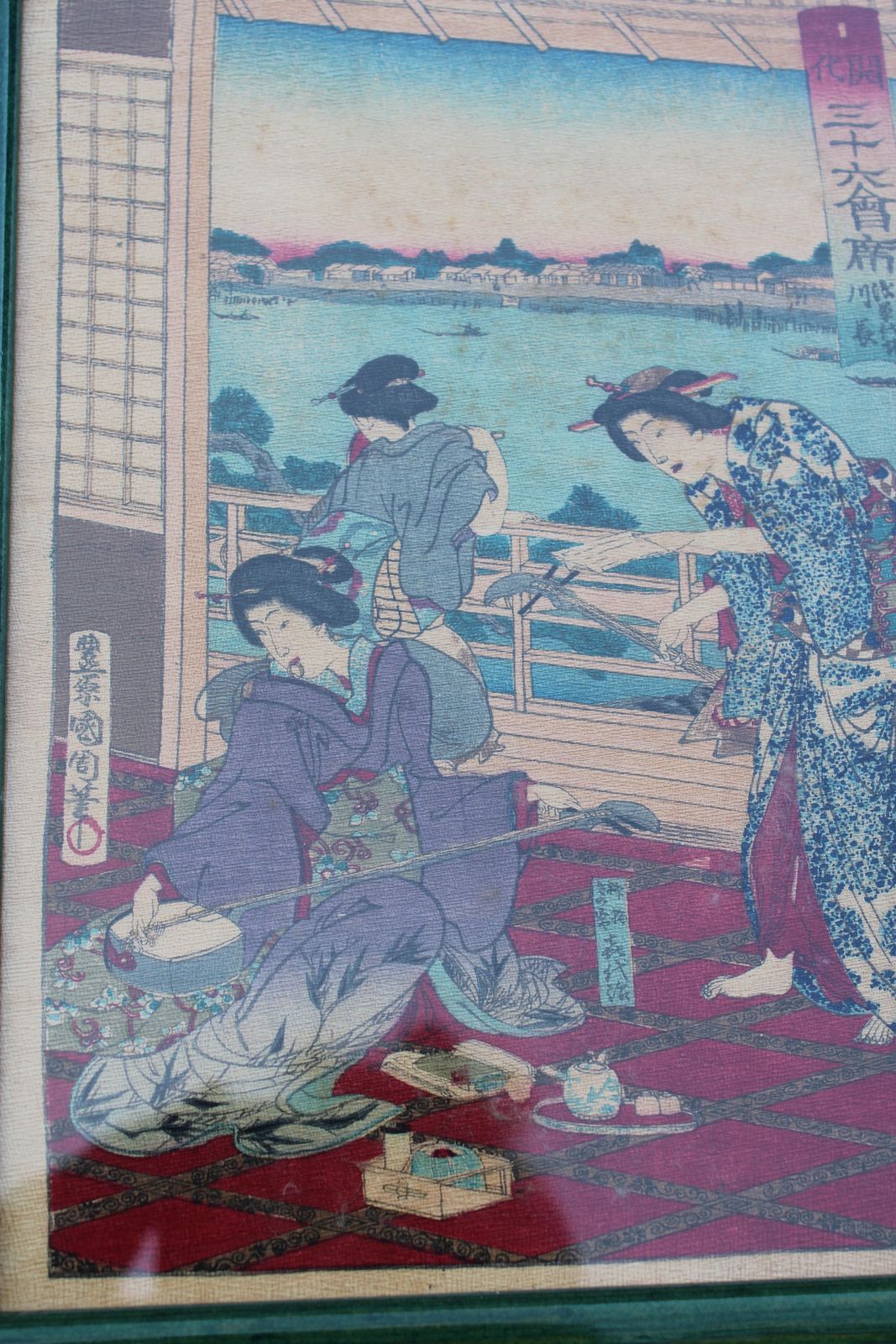 photo furniture Print Toyohara Chikanobu Japan Woodcut 1880