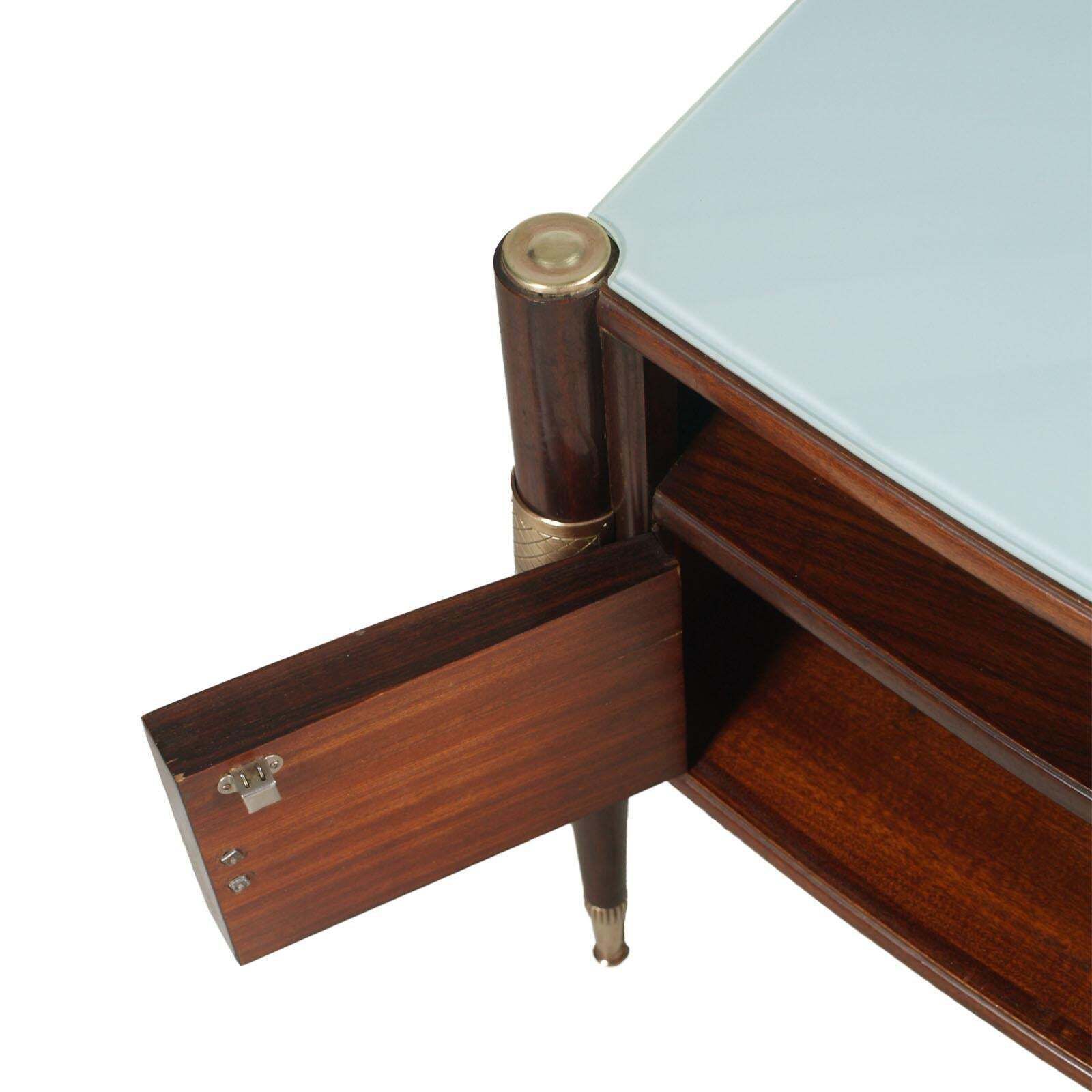 Furniture Mid Century Modern Pair Pier Luigi Colli Nightstands, By Permanente Cantù, Italy photo