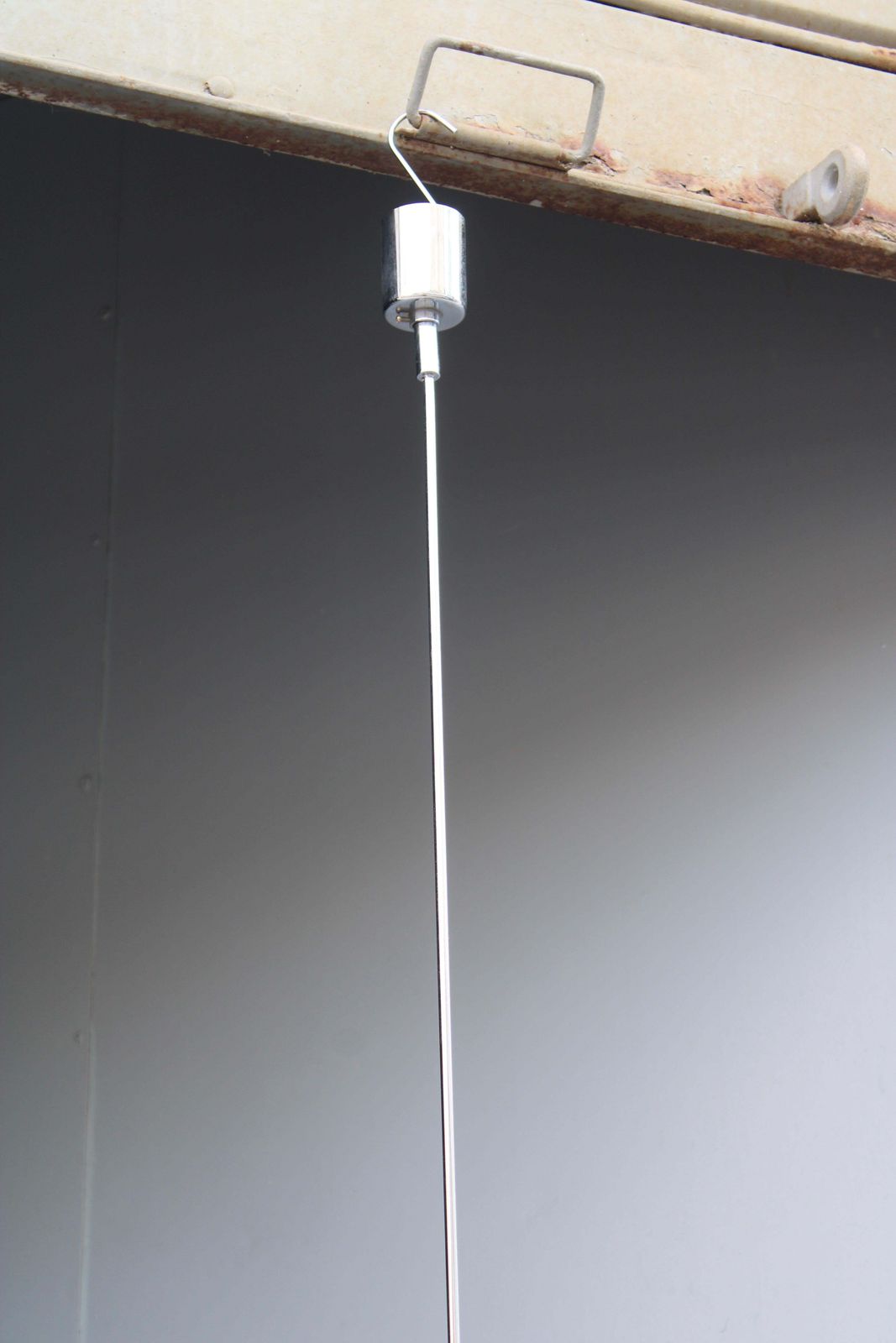 Esperia Italia 1970 Chrome Metal Minimalist Pendant Chandelier photo Lighting