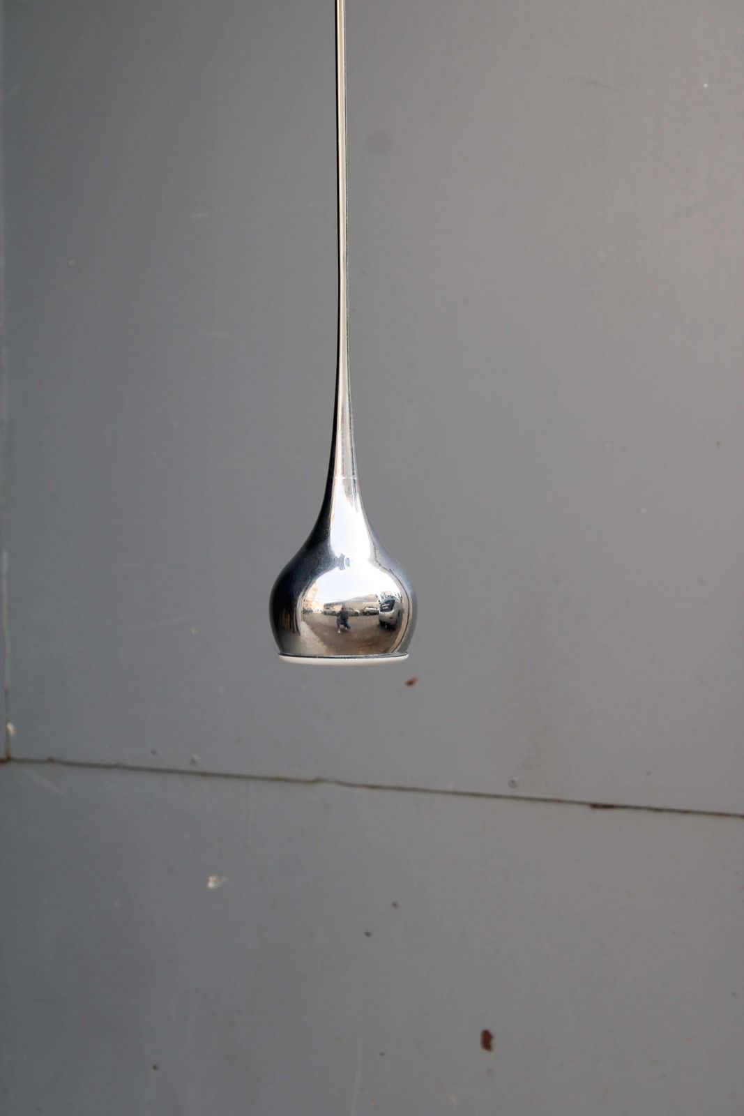 Esperia Italia 1970 Chrome Metal Minimalist Pendant Chandelier photo 797.0