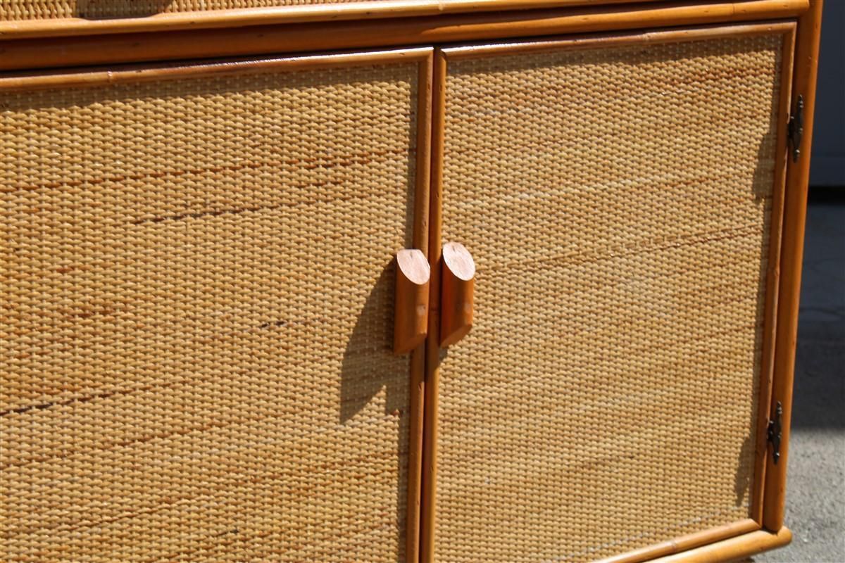 Cabinet  Buffet Made Entirely By Hand In The 1950s In Italy Bamboo Drawers photo Furniture