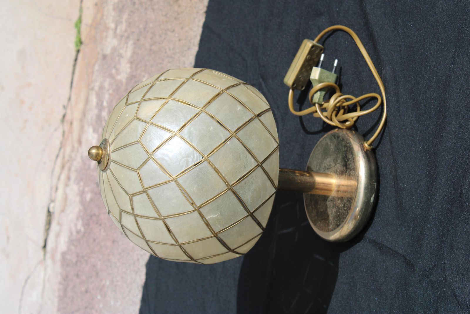 Pair Of Decorative Brass Table Lamps Italy 1970s photo 1560.0