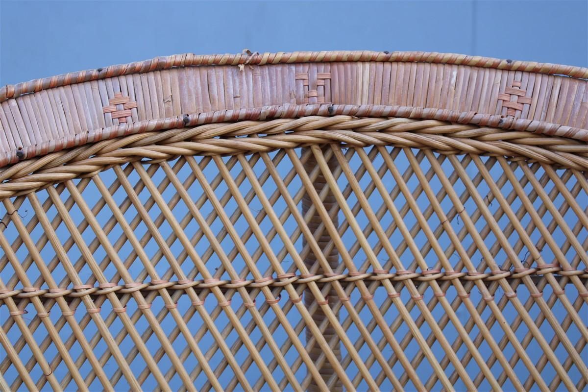 Large Decorative Italian Straw Chair From Around 1950, Franco Albini Style photo 2655.0