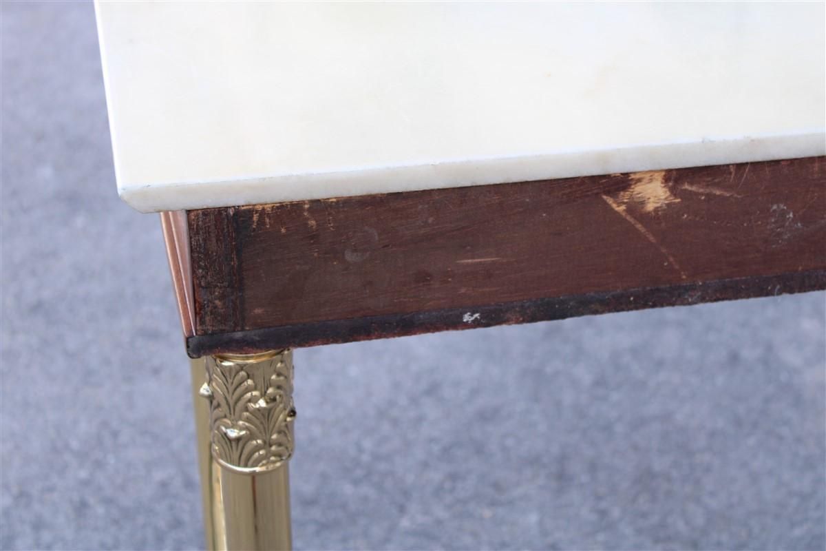 Furniture Console Neoclassical Style Paolo Buffa Design 1950 Italy Brass Marble Wood photo
