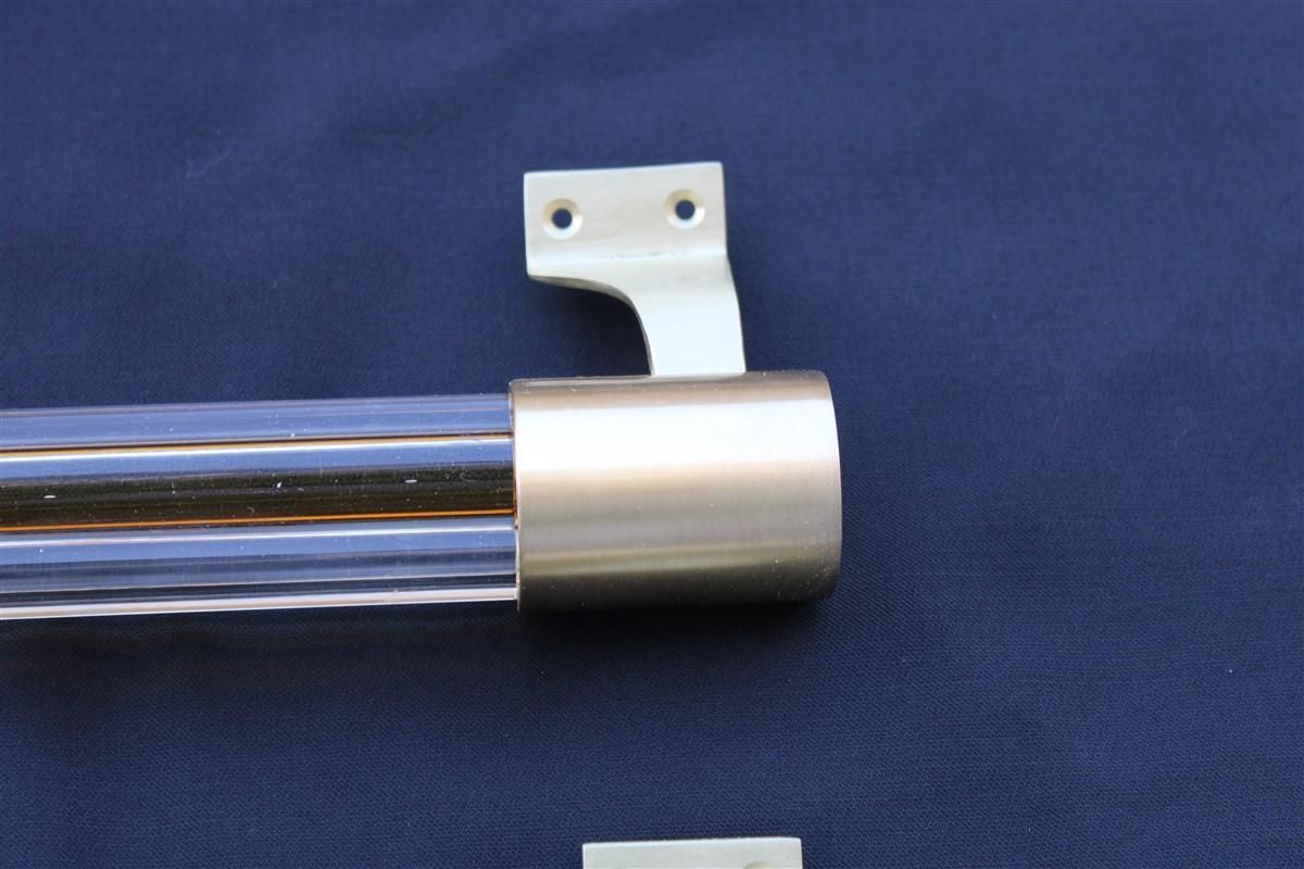Pair Mid Century Venini Handles Brass Satin And Murano Glass 1950s Made In Italy photo for sale