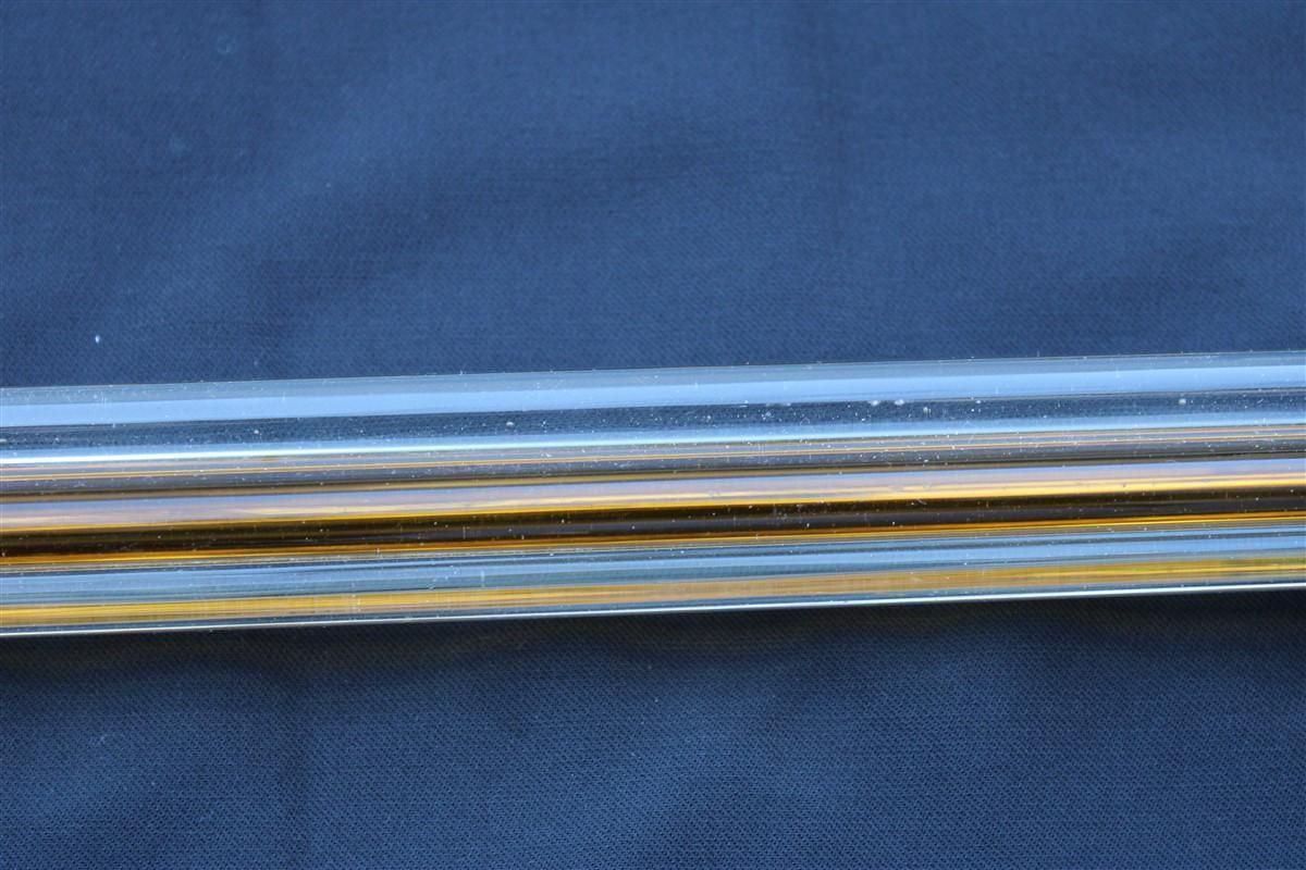 Pair Mid Century Venini Handles Brass Satin And Murano Glass 1950s Made In Italy photo 967.0