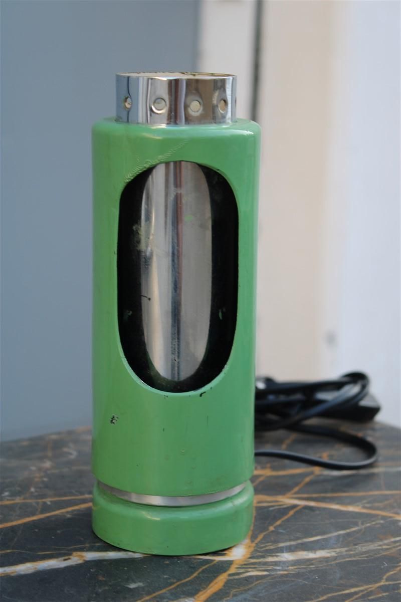 Mid Century Italian Eclisse 1950s Green And Steel Table Lamp photo furniture