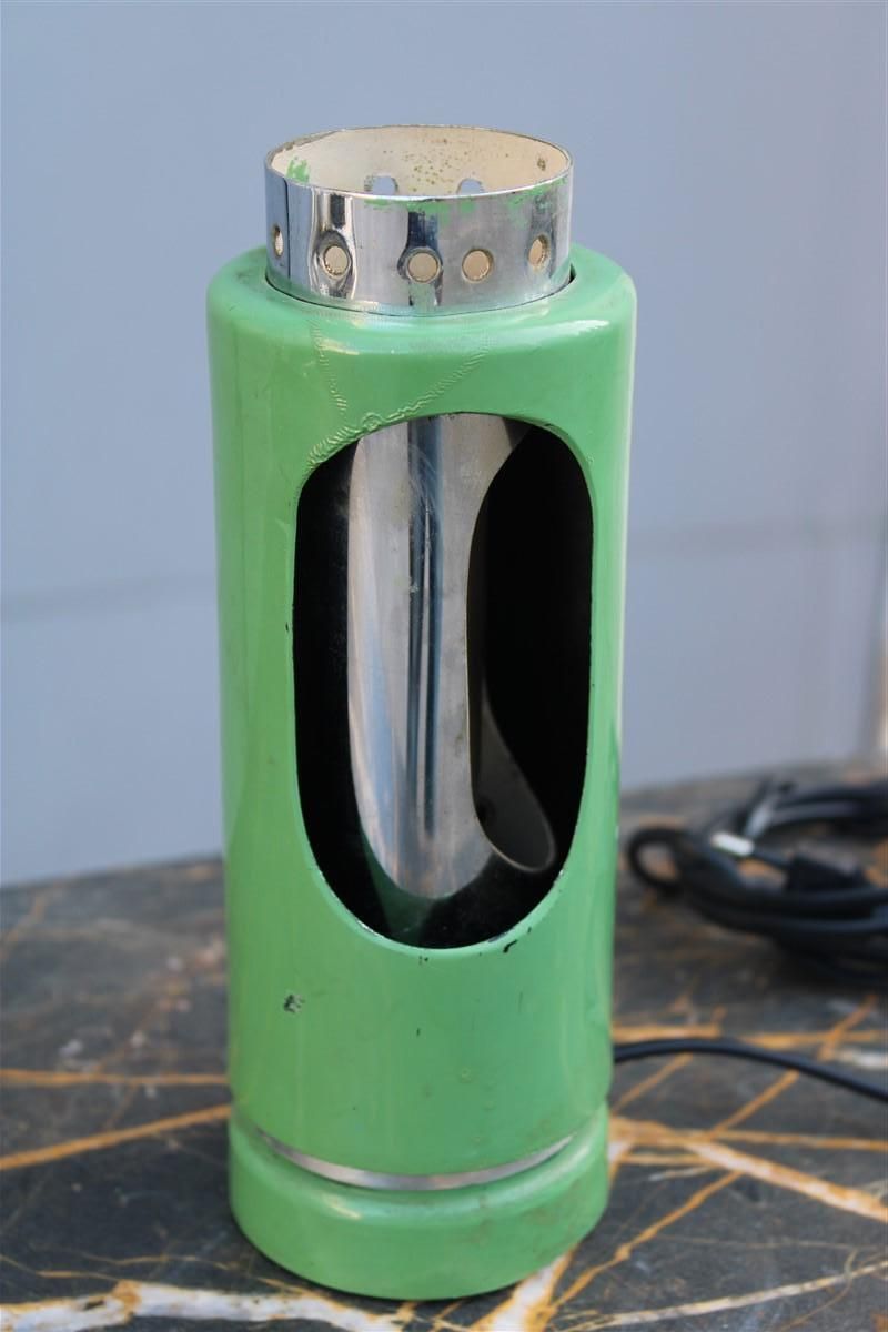 photo furniture Mid Century Italian Eclisse 1950s Green And Steel Table Lamp