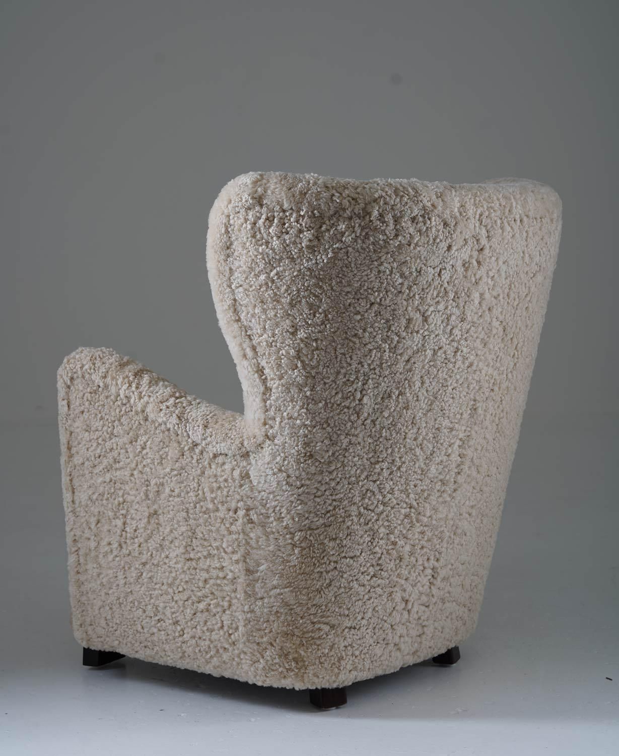 Scandinavian Midcentury Lounge Chairs In Sheepskin photo 15933.0