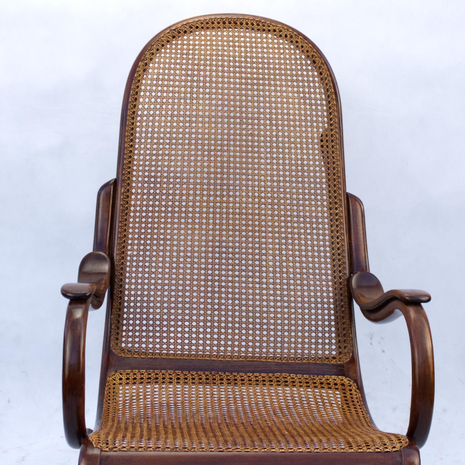 Bentwood Cane Salonfauteuil Easy Chair Thonet No. 1, Circa 1890 photo for sale