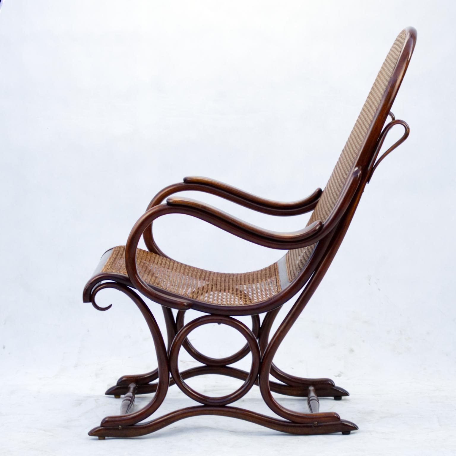 Bentwood Cane Salonfauteuil Easy Chair Thonet No. 1, Circa 1890 photo 3442.0