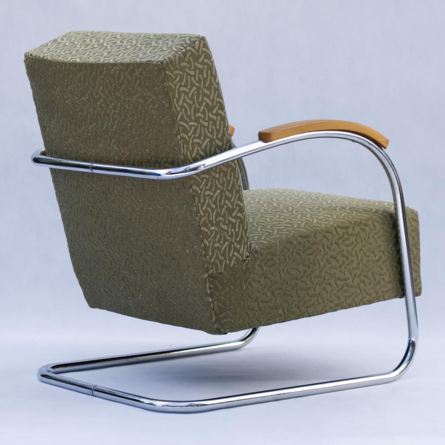 Tubular Steel Cantilever Armchair Fn 21 By Mücke & Melder, Circa 1930 photo for sale