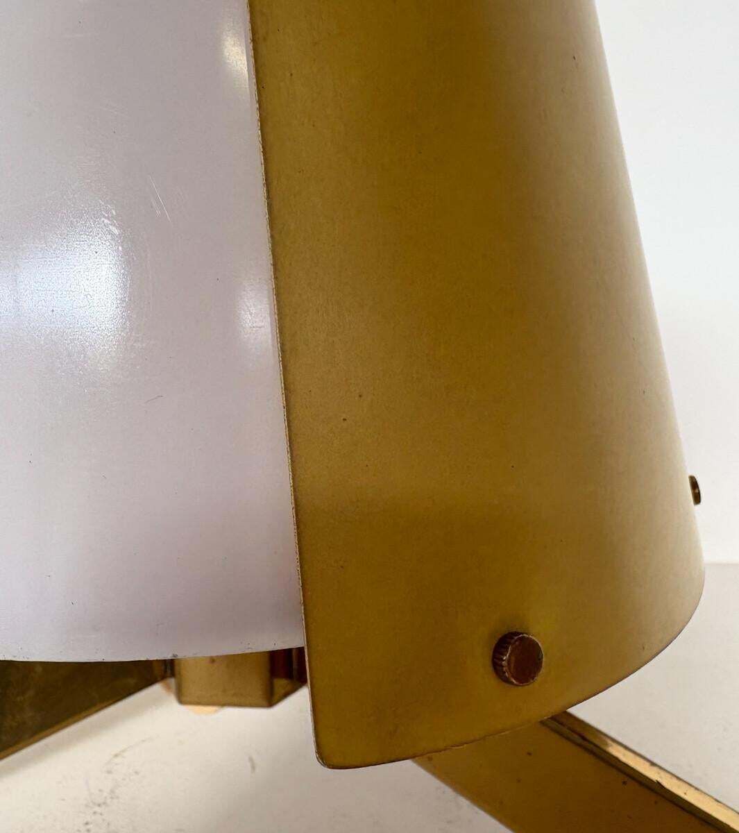 Mid Century Table Lamp By Stilnovo, Brass, Aluminium And Plexiglass, Italy, 1950 photo vinterior