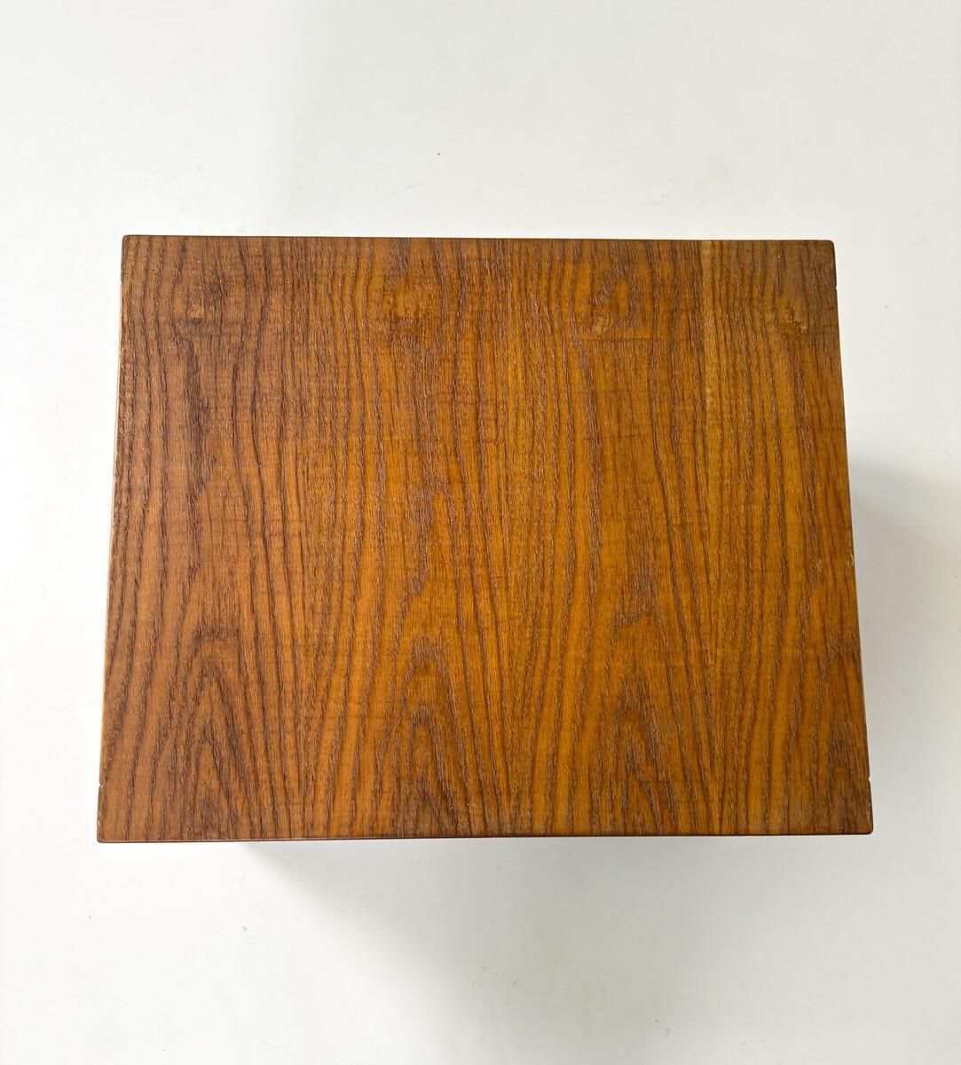 Wooden Side Table By Giuseppe Rivadossi For Officina Rivadossi, 1970s photo Furniture