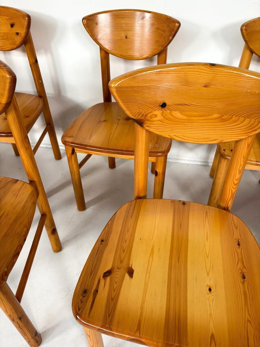 Mid Century Pine Dining Chairs By Rainer Daumiller, Denmark, 1970s photo 6055.0