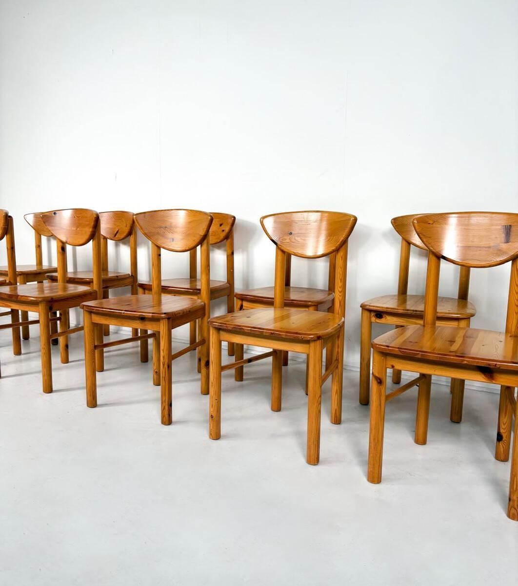Furniture Mid Century Pine Dining Chairs By Rainer Daumiller, Denmark, 1970s photo